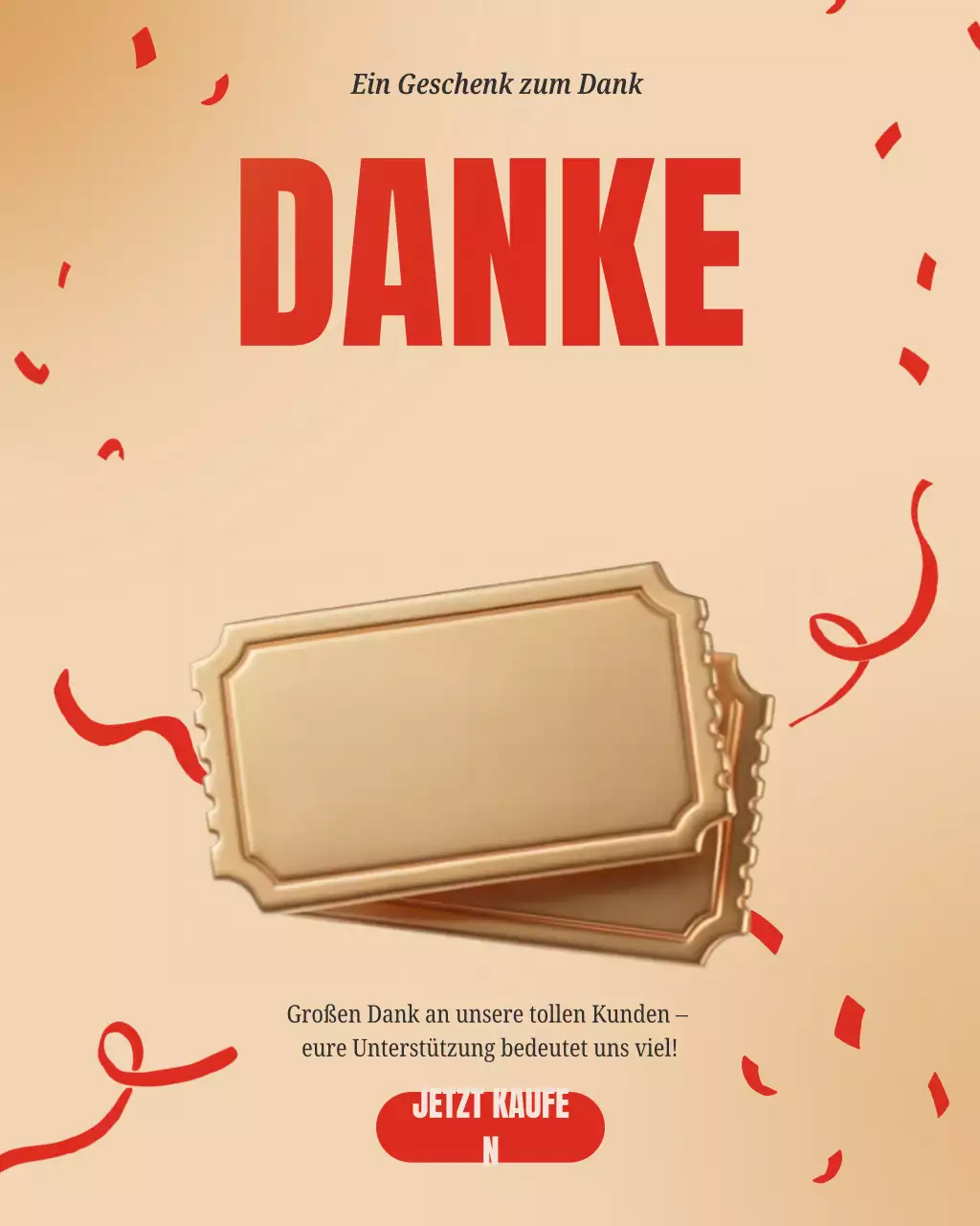 Beige Modern Dankeschön-Werbe-Instagram-Post