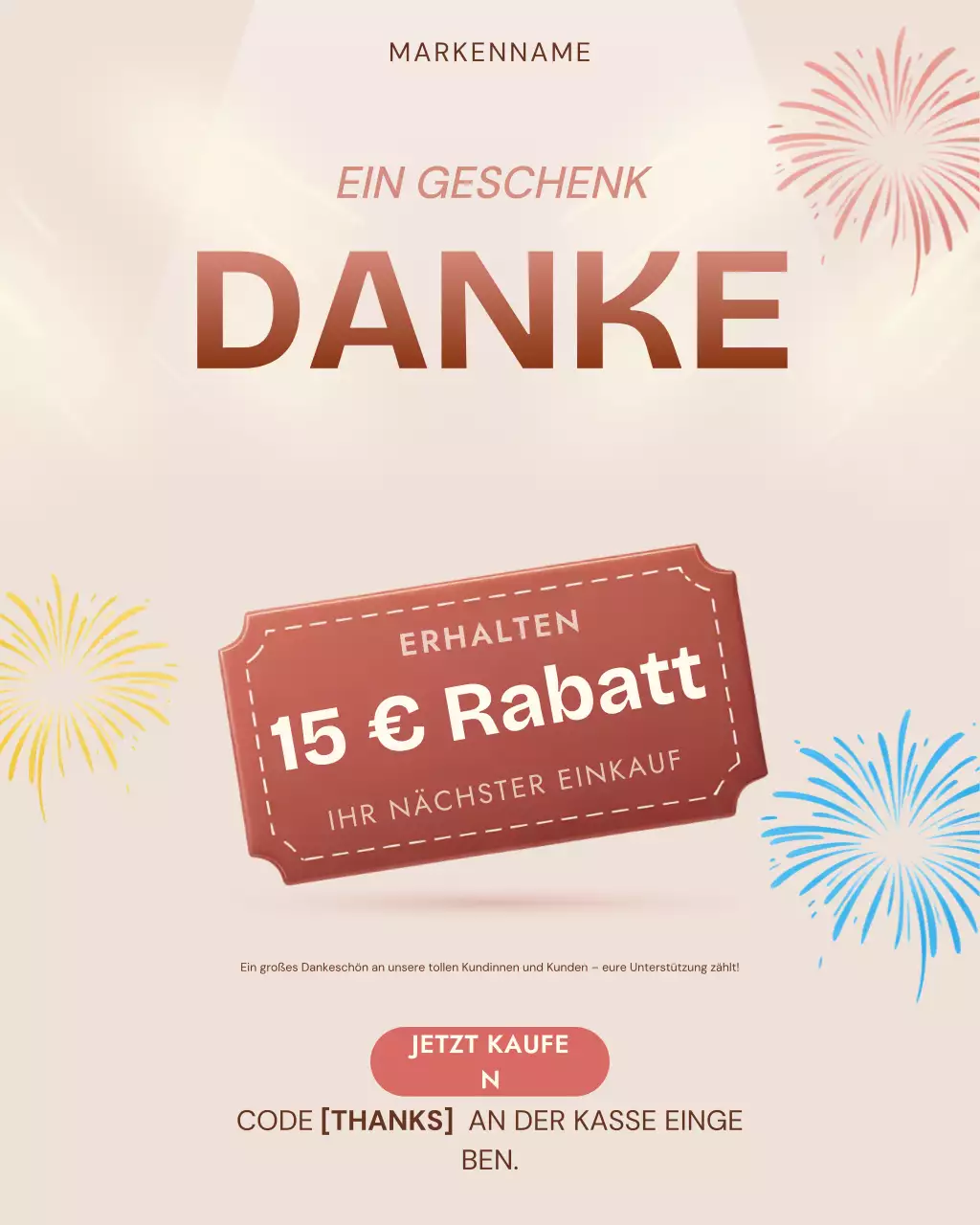 Beige Modern Sale-Anzeige auf Instagram