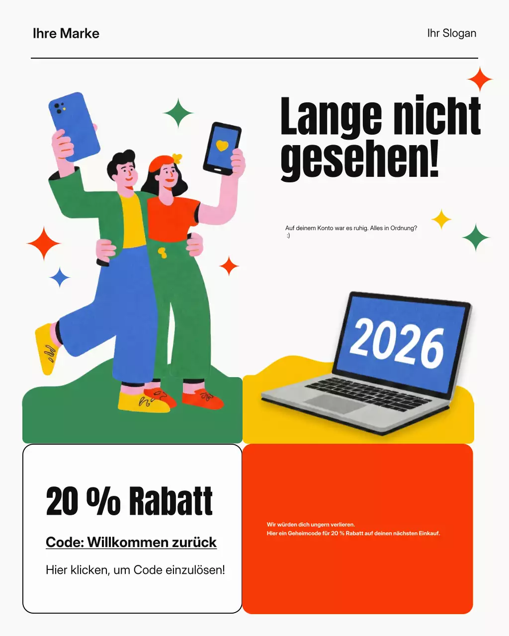 Farbenfrohe moderne Rabattaktion