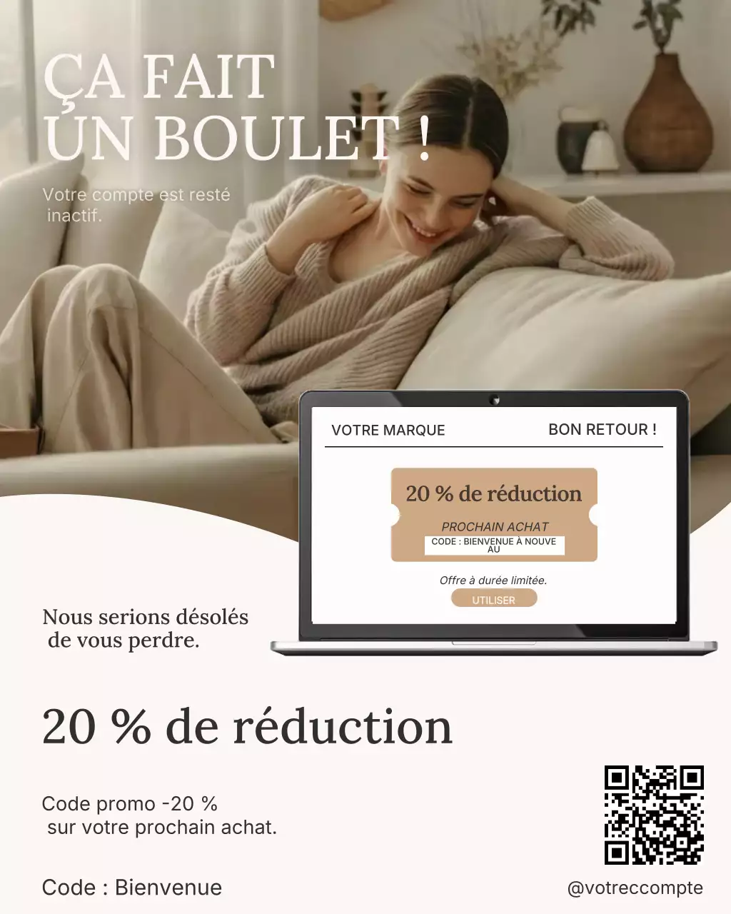Promotion shopping moderne beige