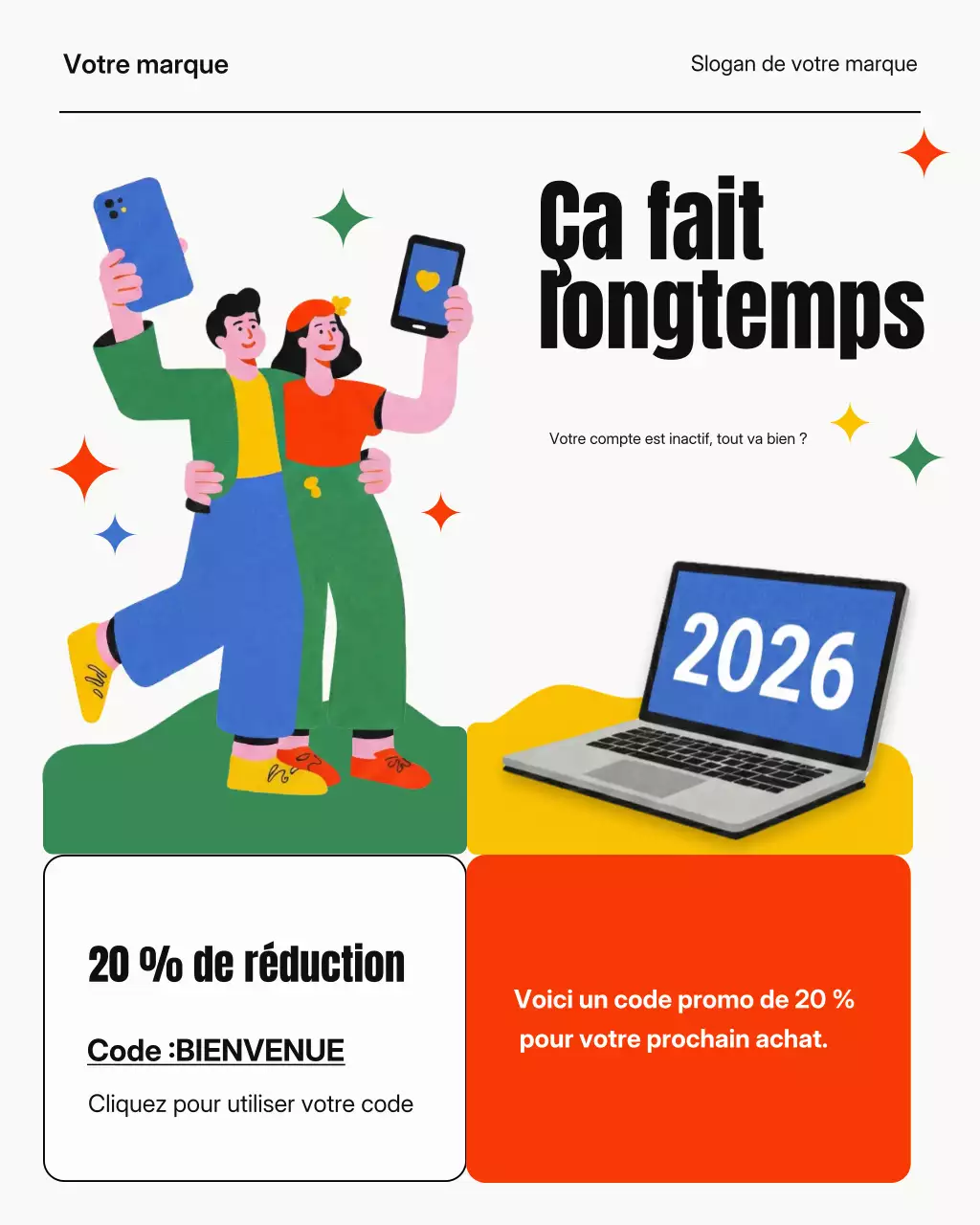 Promotion colorée et moderne à prix réduit