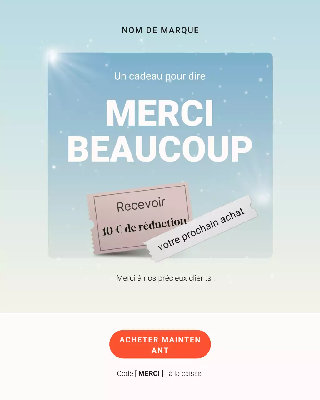 Publication Instagram promotionnelle de remerciements Blue Modern