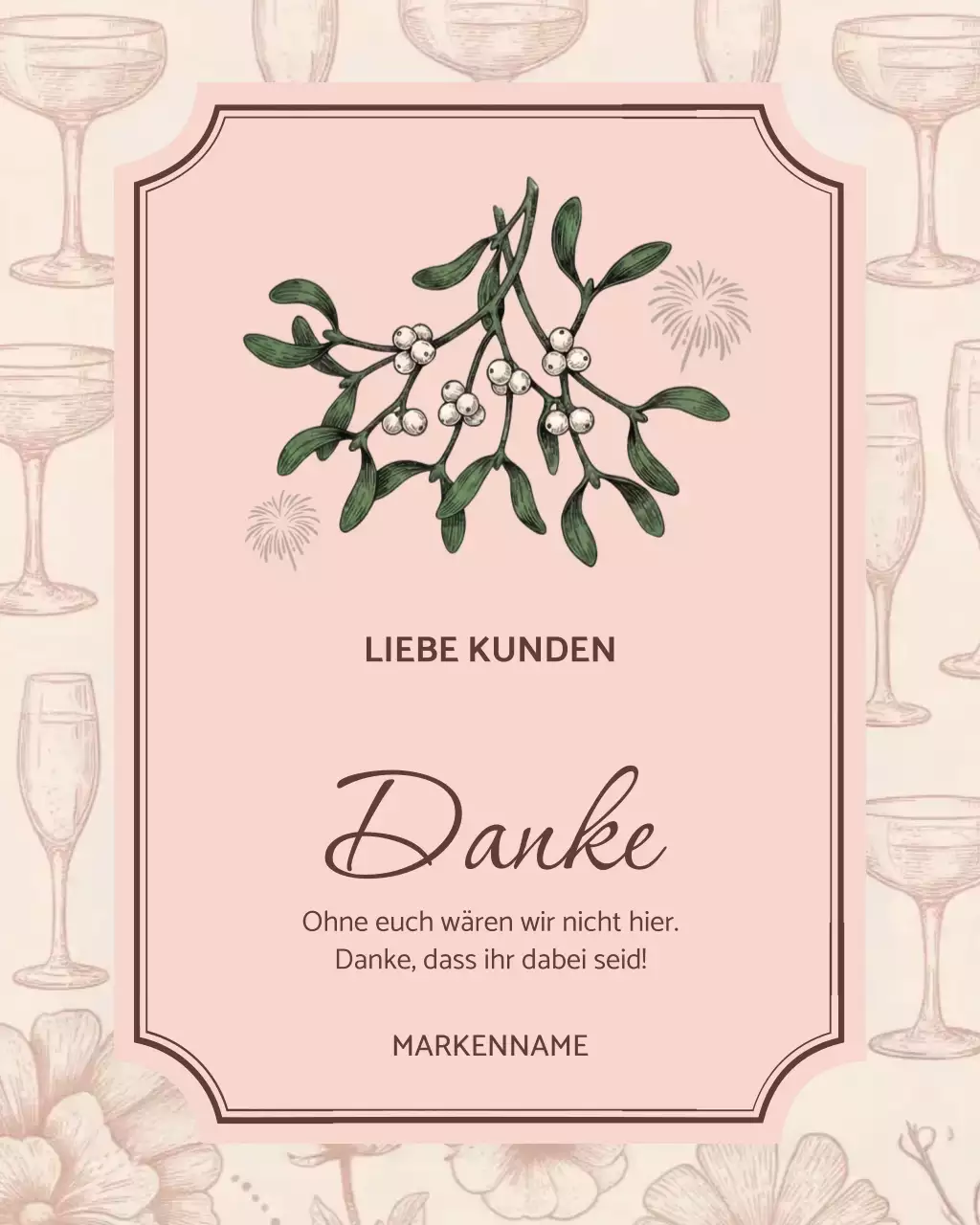 Botanische Dankeskarte (Instagram-Post)