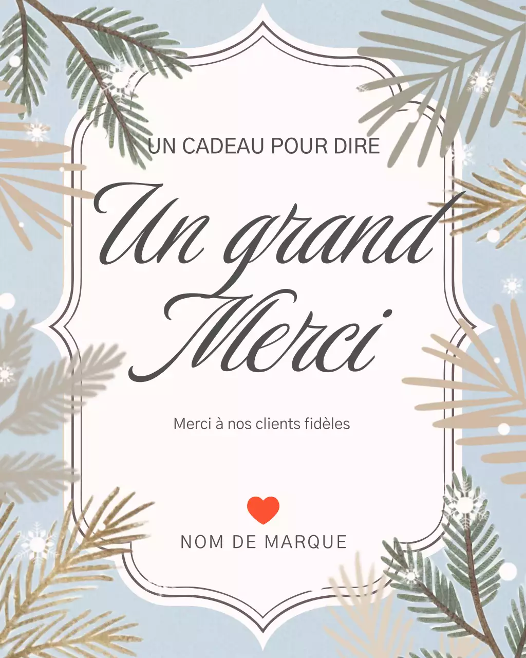 Carte de remerciement élégante beige - Publication Instagram