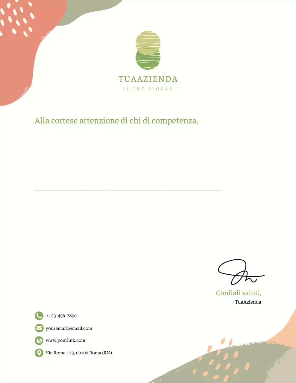 Carta intestata aziendale moderna ed ecologica