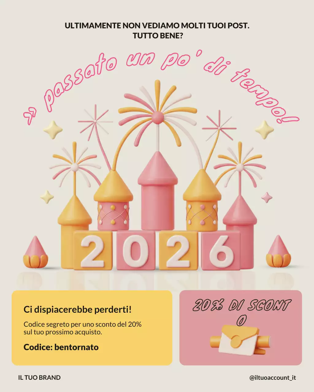 Promozione Sconto Moderno Rosa