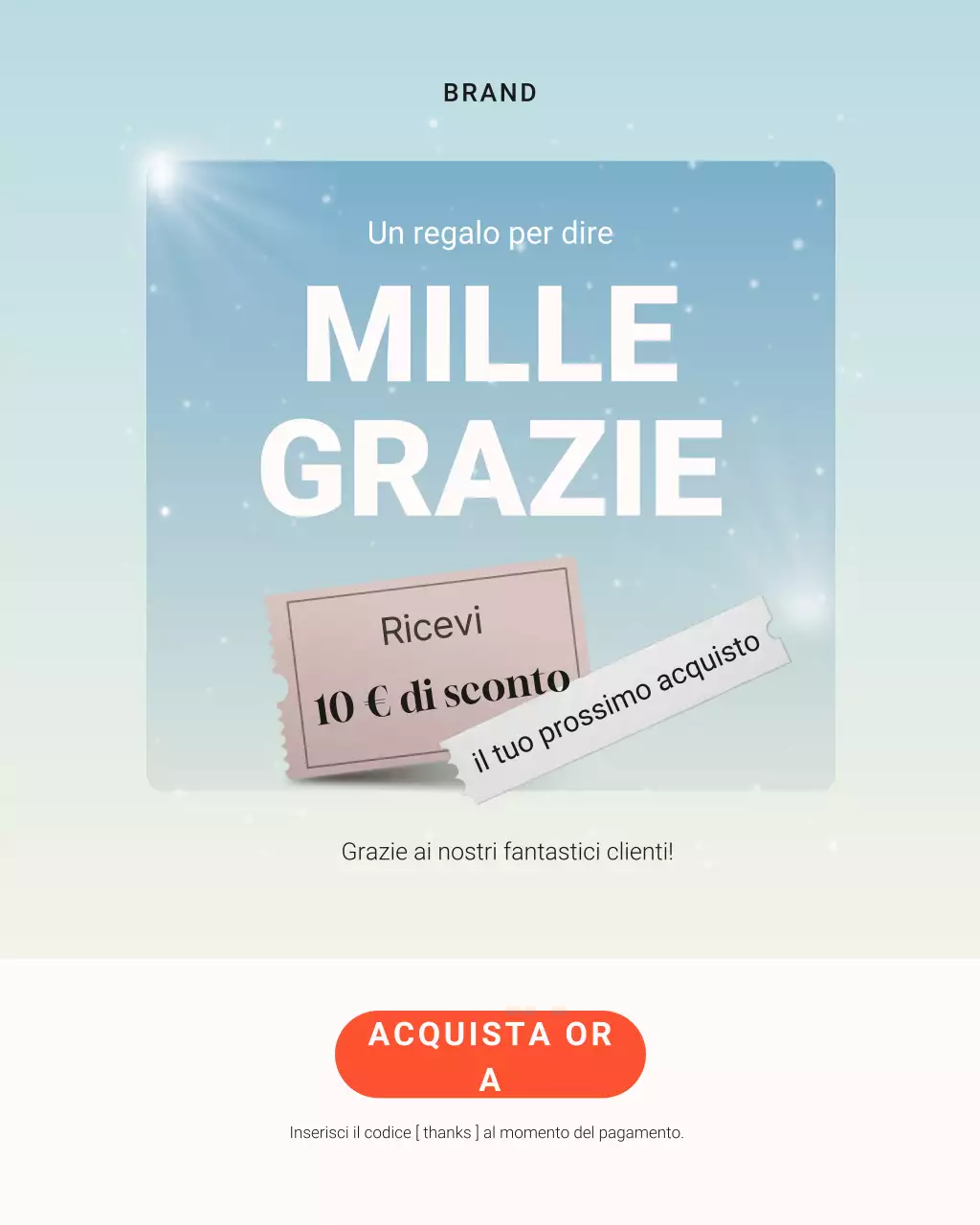 Post di Instagram di ringraziamento per la promozione Blue Modern