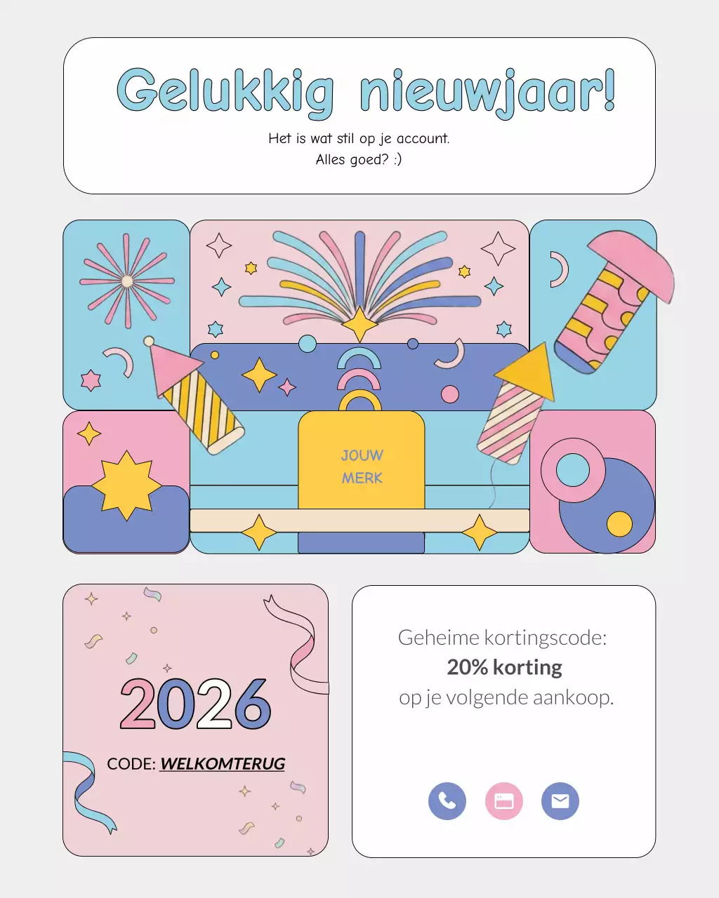 Kleurrijke moderne welkomstpromotie