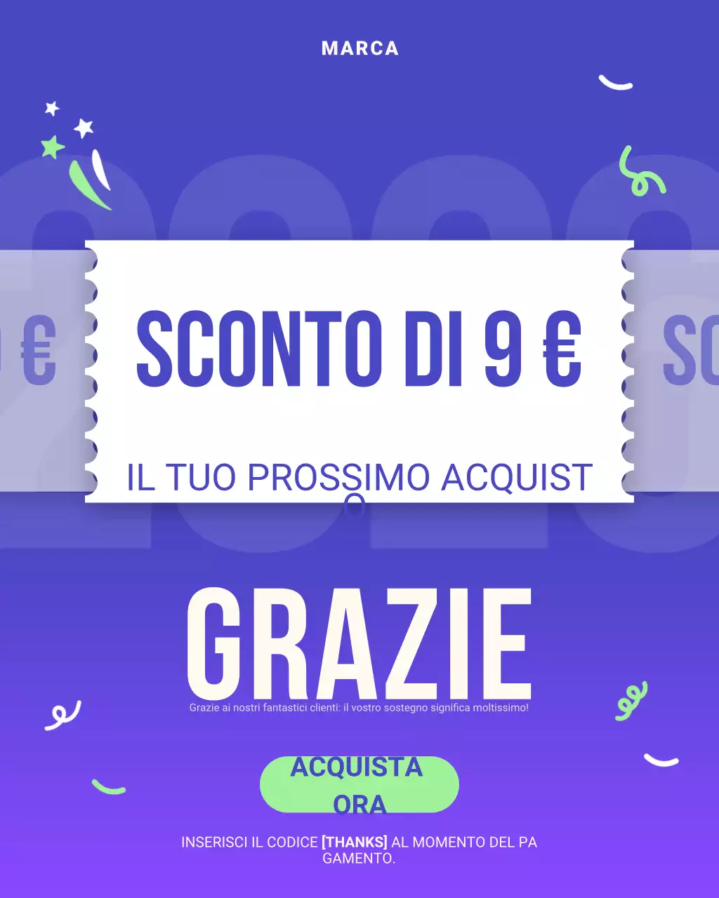 Post Instagram sulla promozione Teal Modern Discount