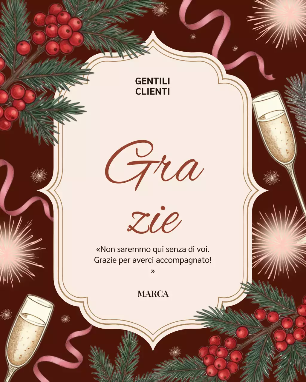 Post Instagram con biglietto di ringraziamento elegante e nero