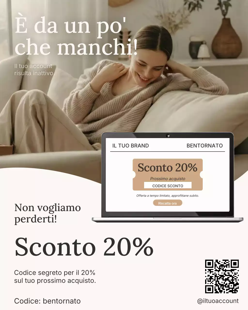 Promozione shopping moderna beige