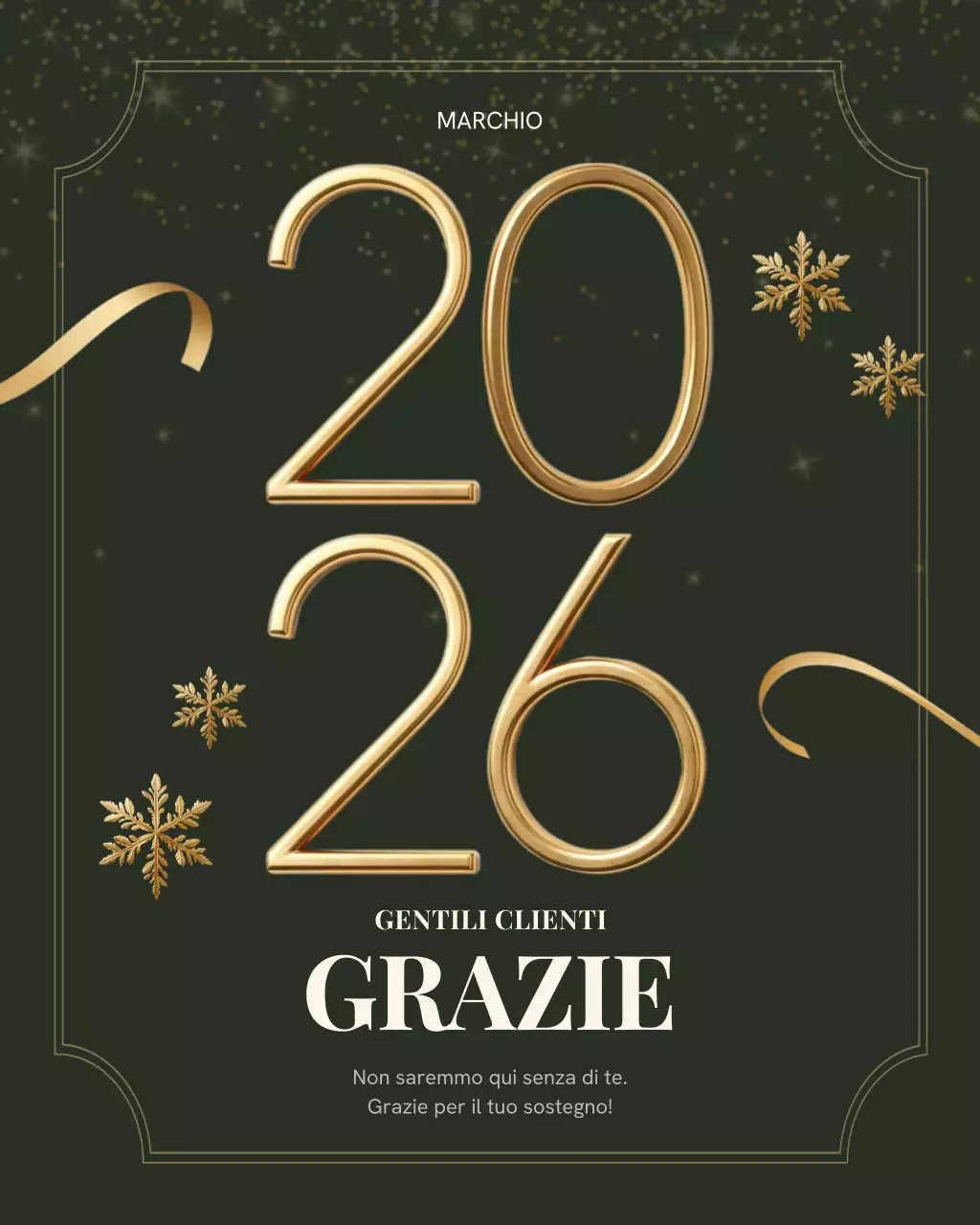 Post di ringraziamento elegante e nero su Instagram