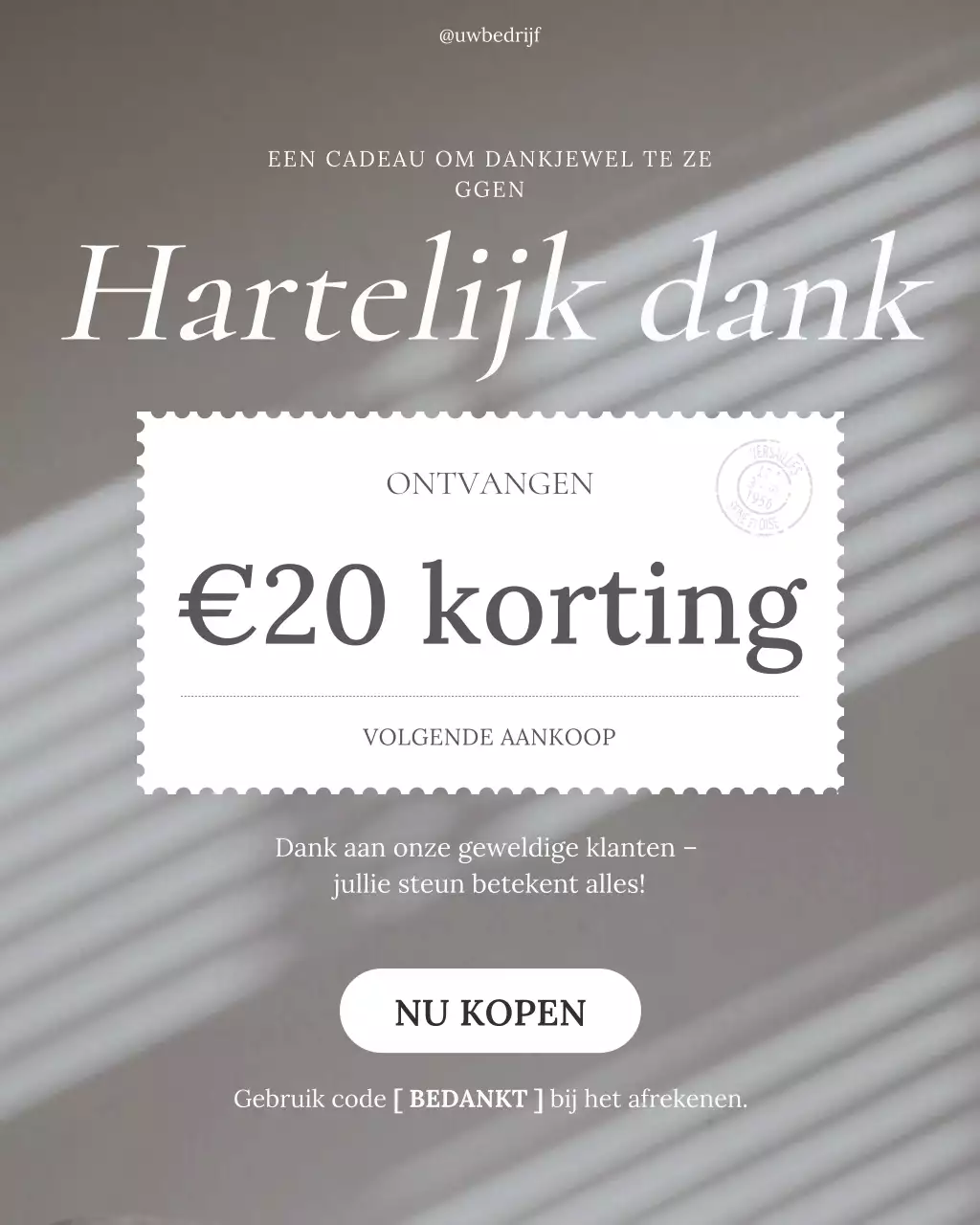 Beige Modern Kortingsactie Instagram-bericht