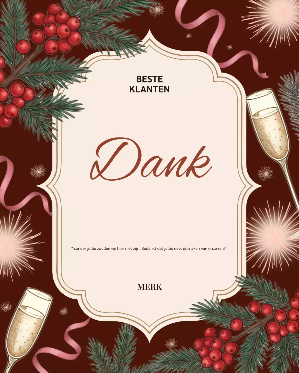 Een elegante zwarte bedankkaart voor een Instagram-post