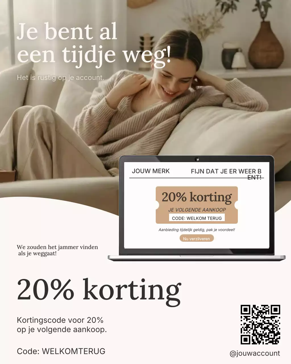 Beige Moderne Winkelpromotie