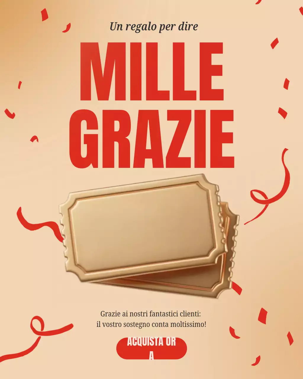 Post di Instagram sulla promozione Beige Modern Thank You