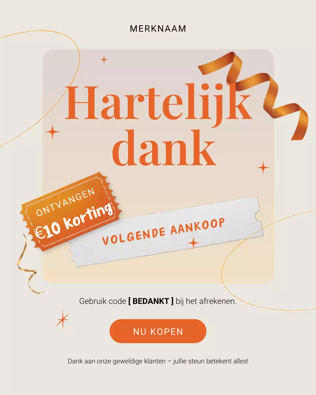 Orange Modern kortingsactie Instagram-bericht