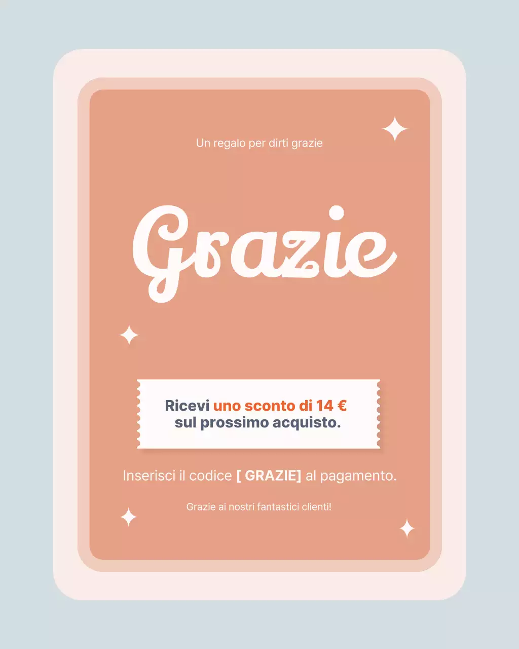 Post di ringraziamento per la promozione di Coral Modern su Instagram