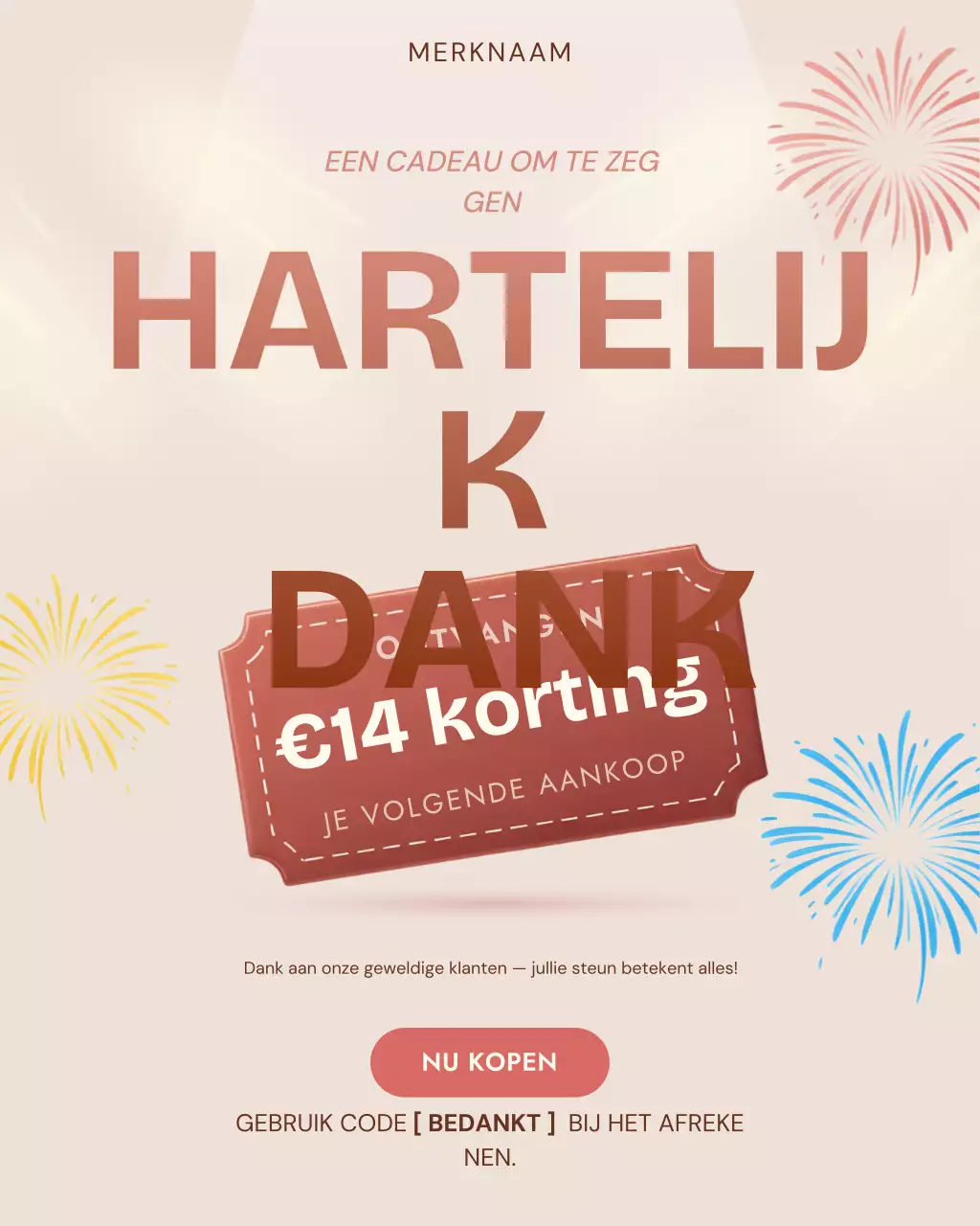 Beige moderne uitverkoop advertentie Instagram-bericht