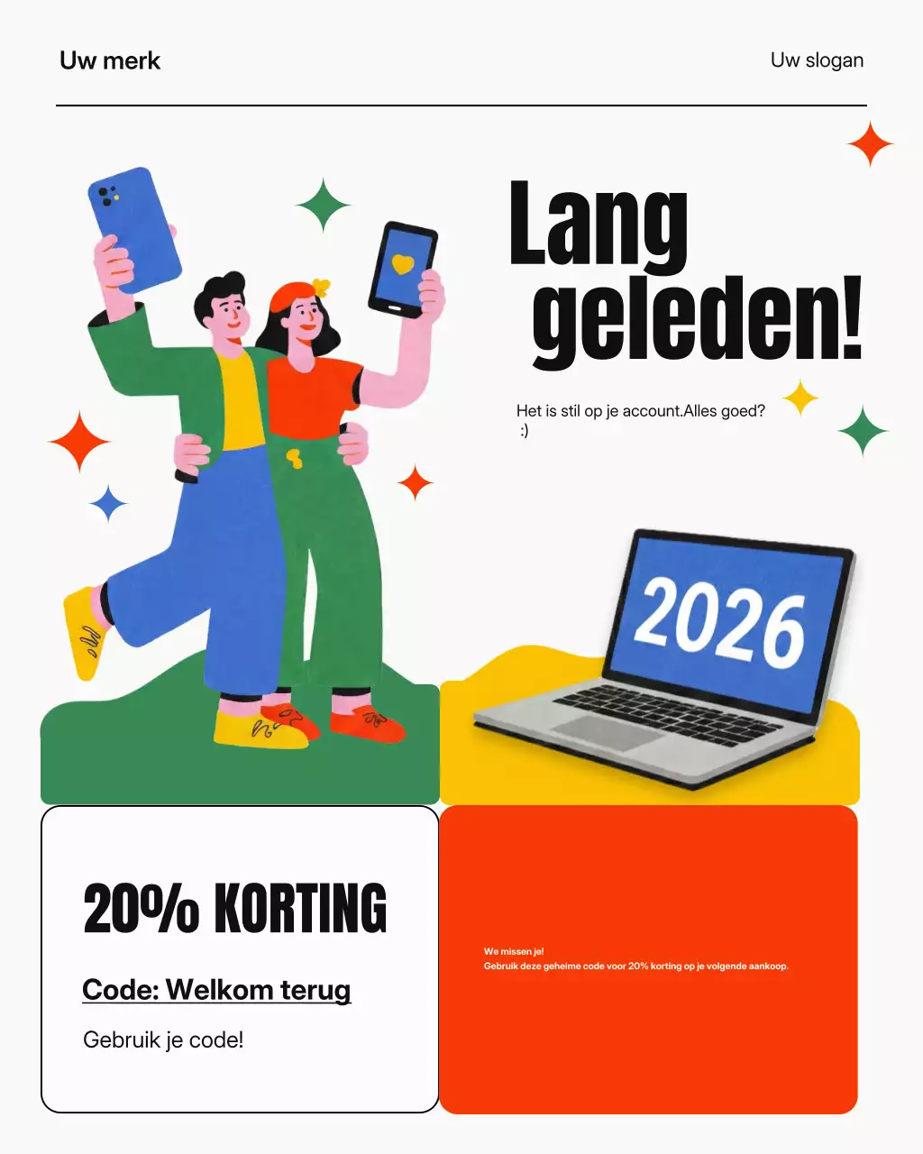 Kleurrijke moderne kortingsactie