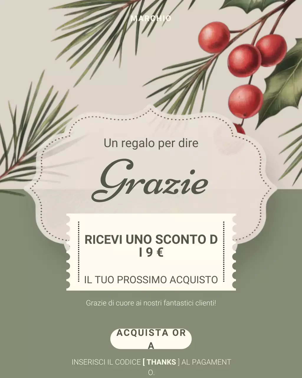 Post di ringraziamento elegante beige su Instagram