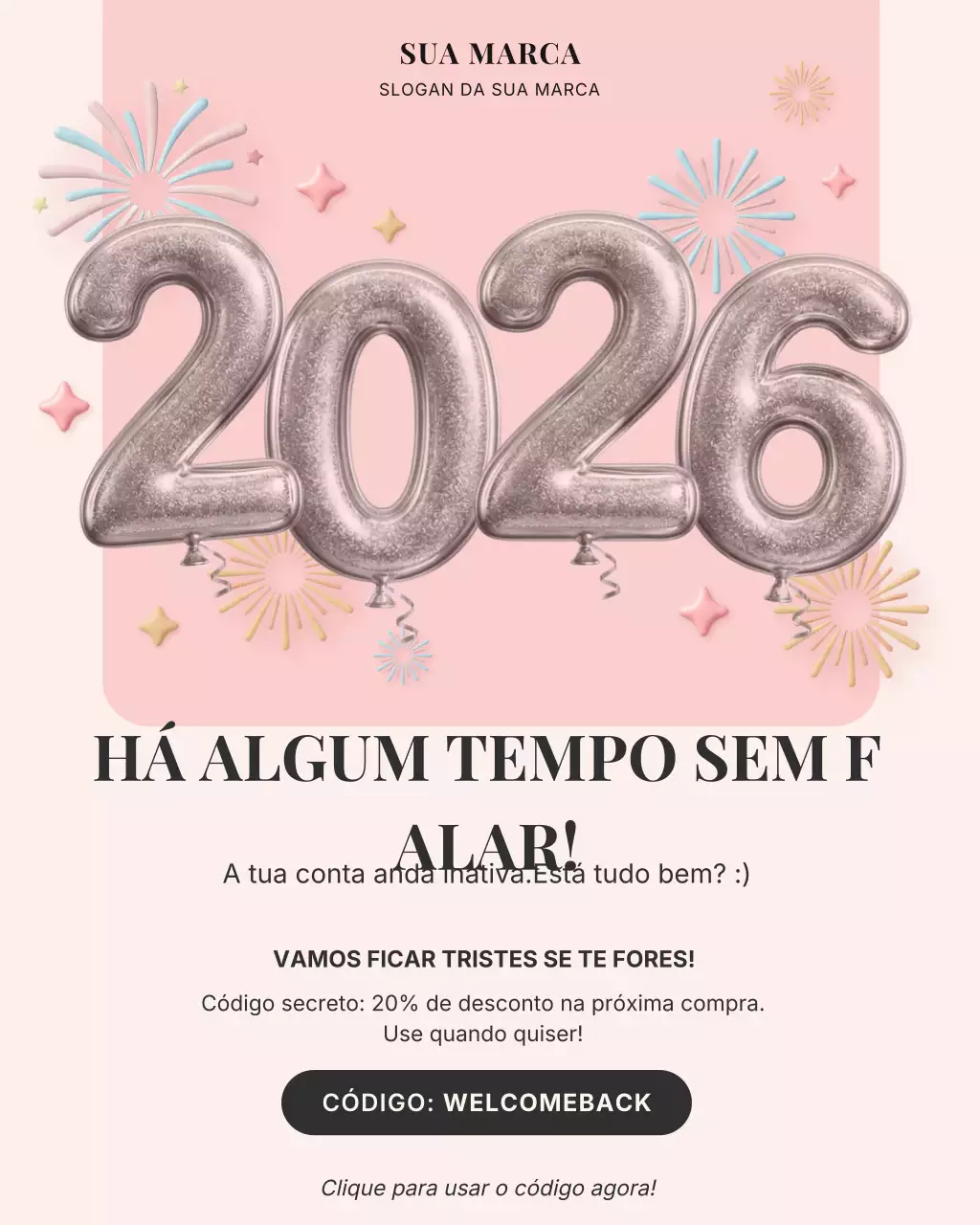 Promoção Pink Modern para Clientes