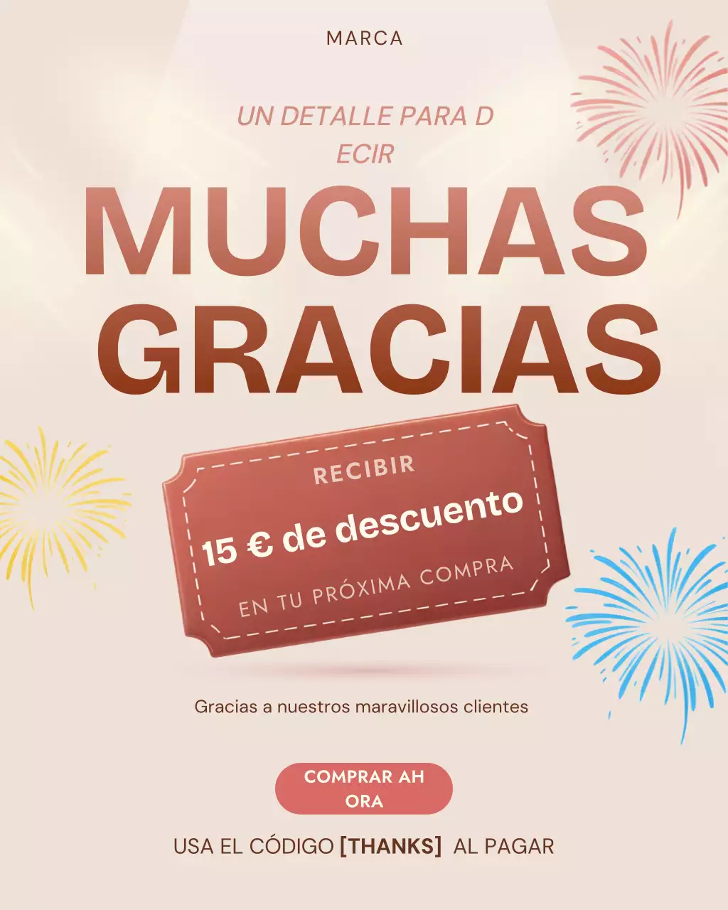 Publicación de Instagram de un anuncio de venta moderna en beige