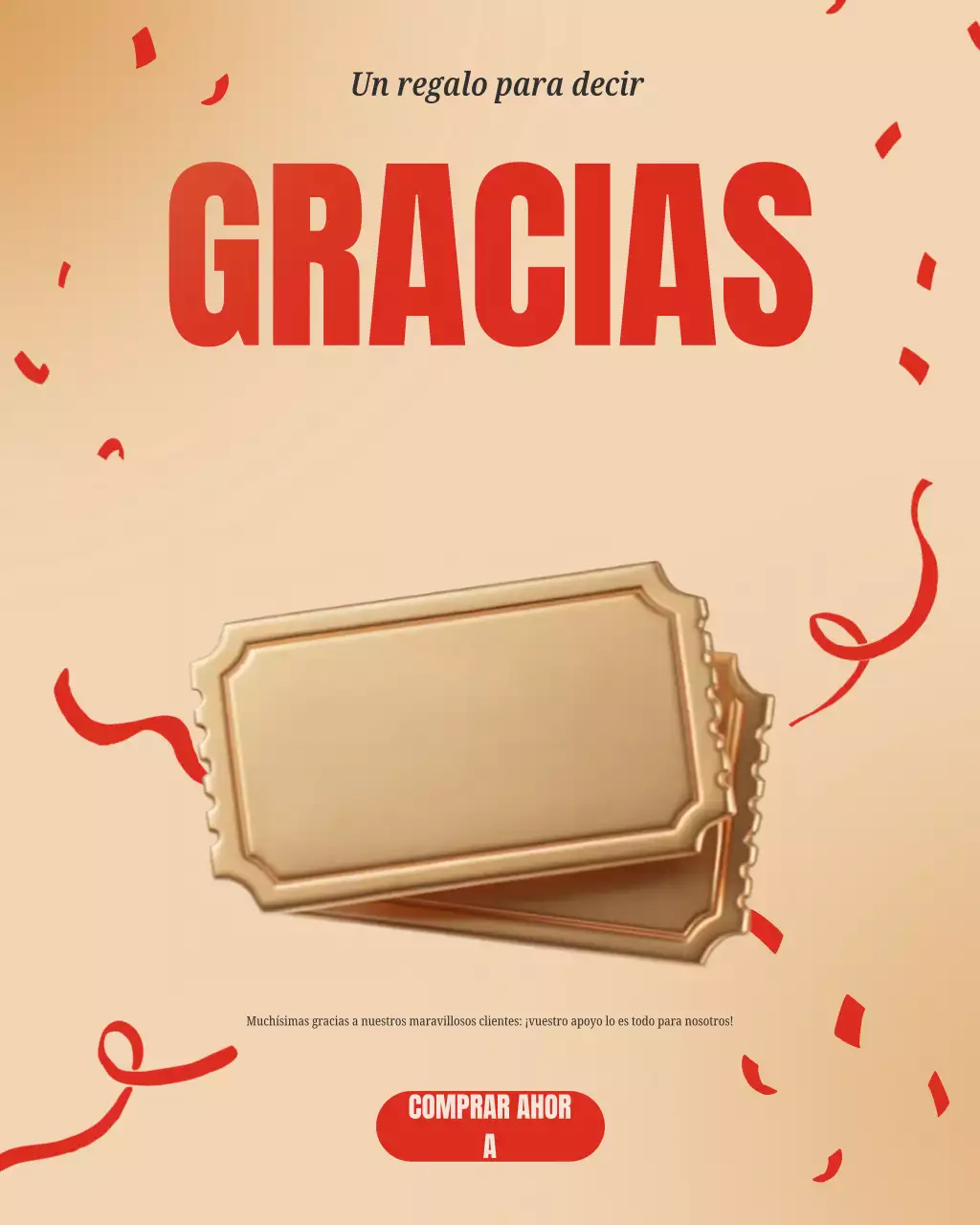 Publicación de Instagram de promoción de agradecimiento moderna en beige