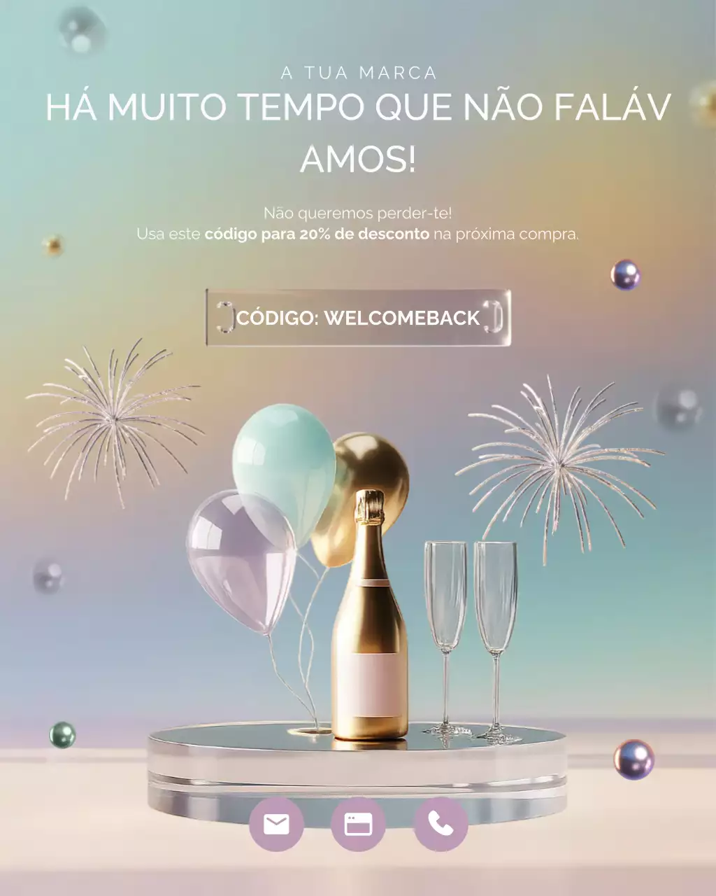 Promoção de Celebração Elegante em Tons Pastel