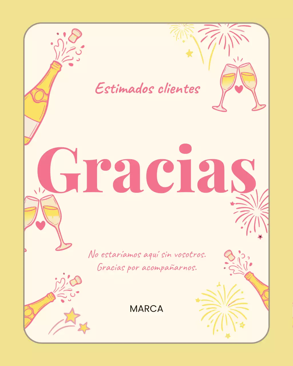 Tarjeta de agradecimiento elegante en beige para Instagram