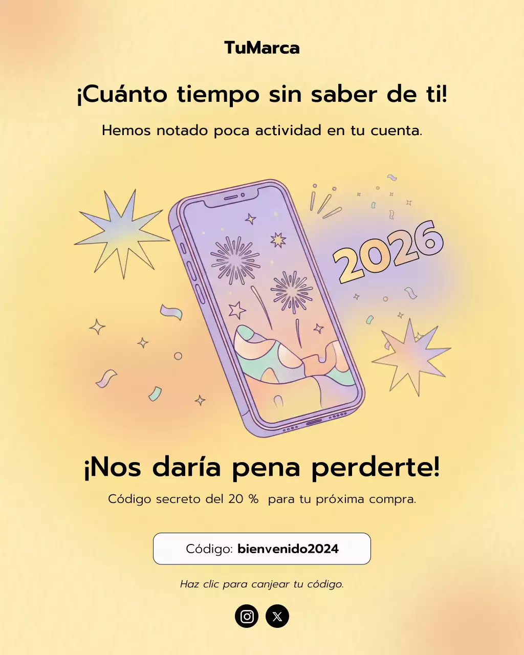 Promoción de reincorporación moderna en beige