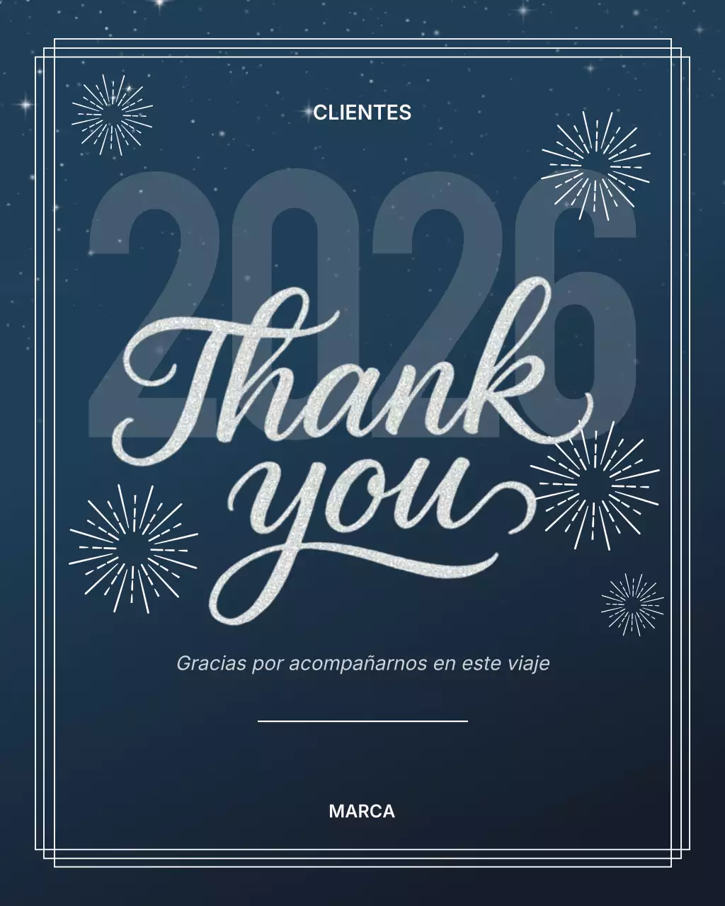 Publicación de Instagram de tarjeta de agradecimiento moderna azul