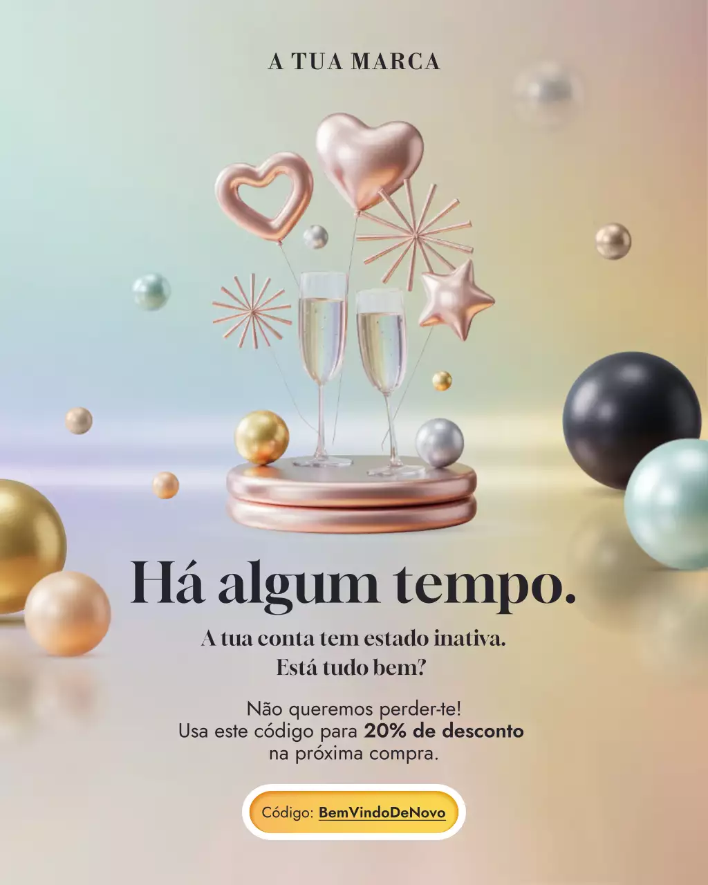 Promoção de Reengajamento Elegante Arco-Íris