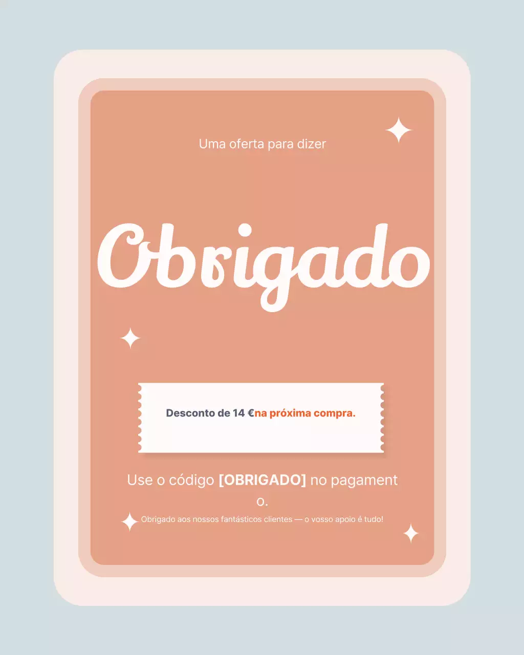 Postagem promocional de agradecimento da Coral Modern no Instagram