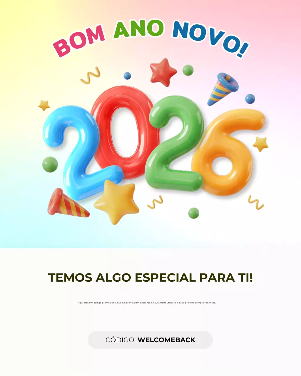 Promoção de desconto Rainbow Modern