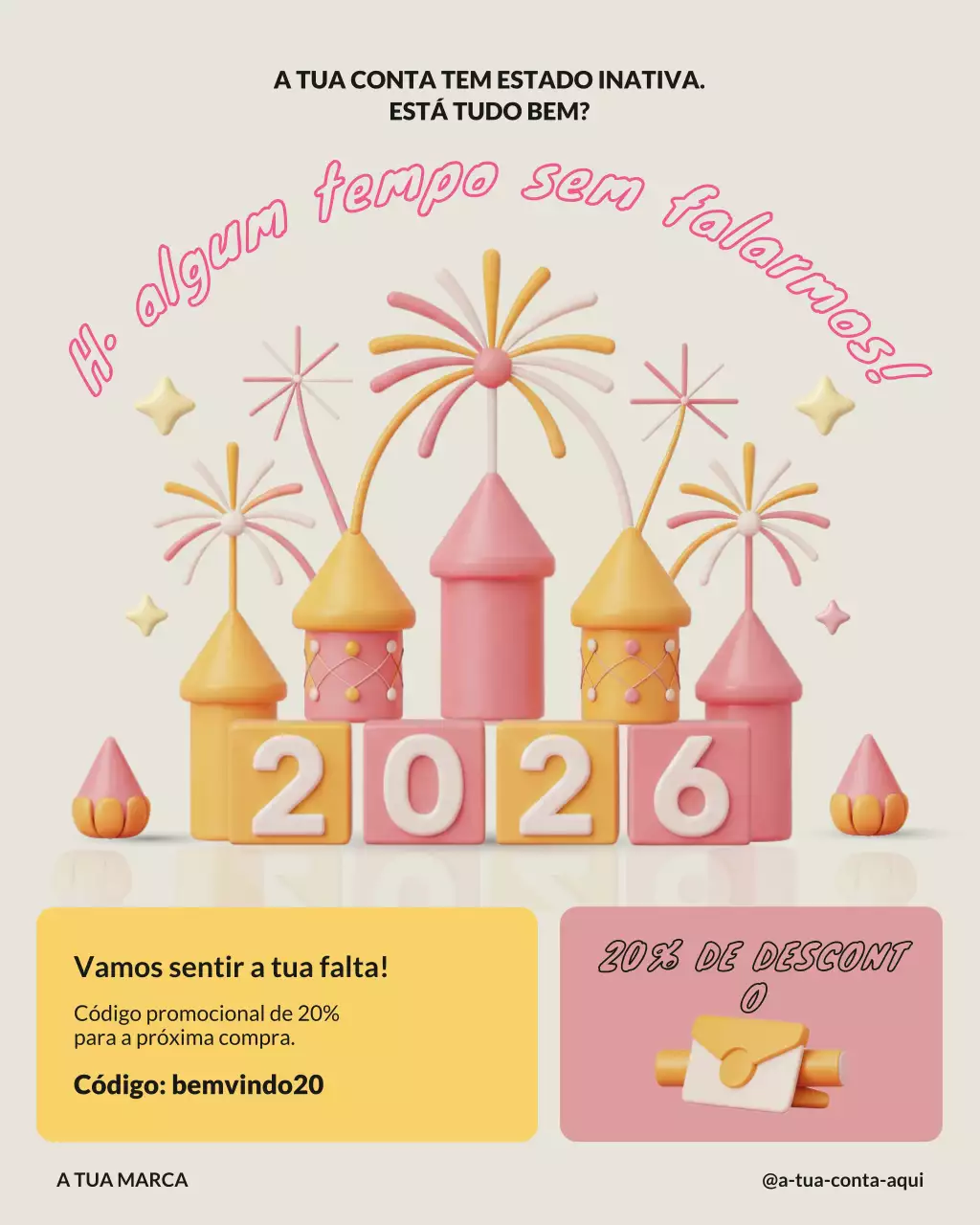 Promoção de desconto Pink Modern