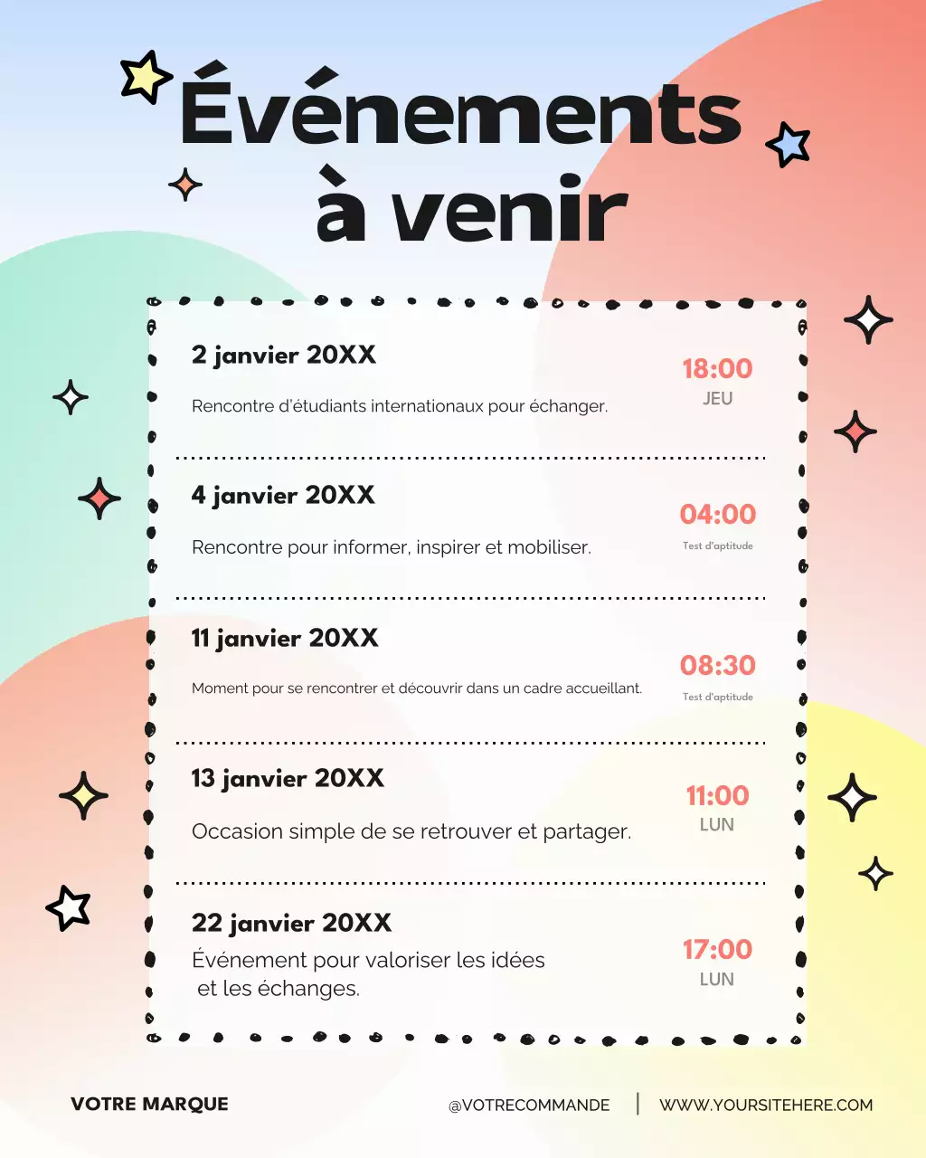 Annonce d'événement moderne pastel - Publication Instagram