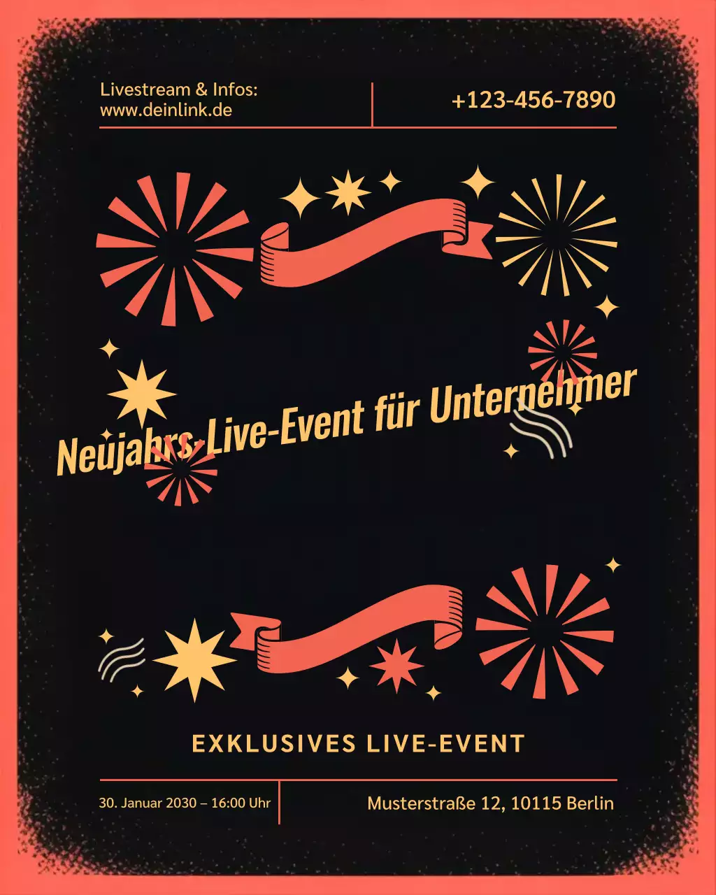 Red Retro Business Live Event Instagram Vertical