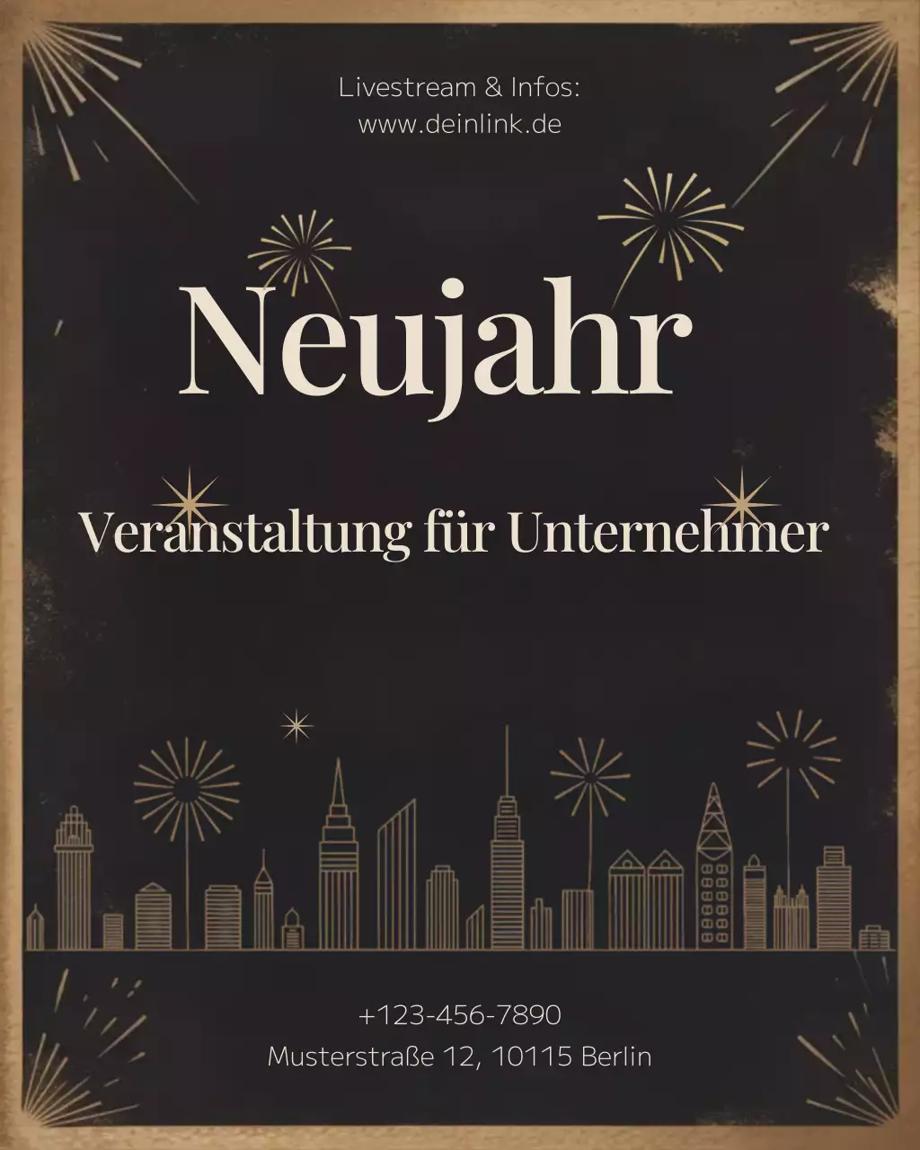 Schwarzes, elegantes Business-Event – ​​Instagram-Vertikal