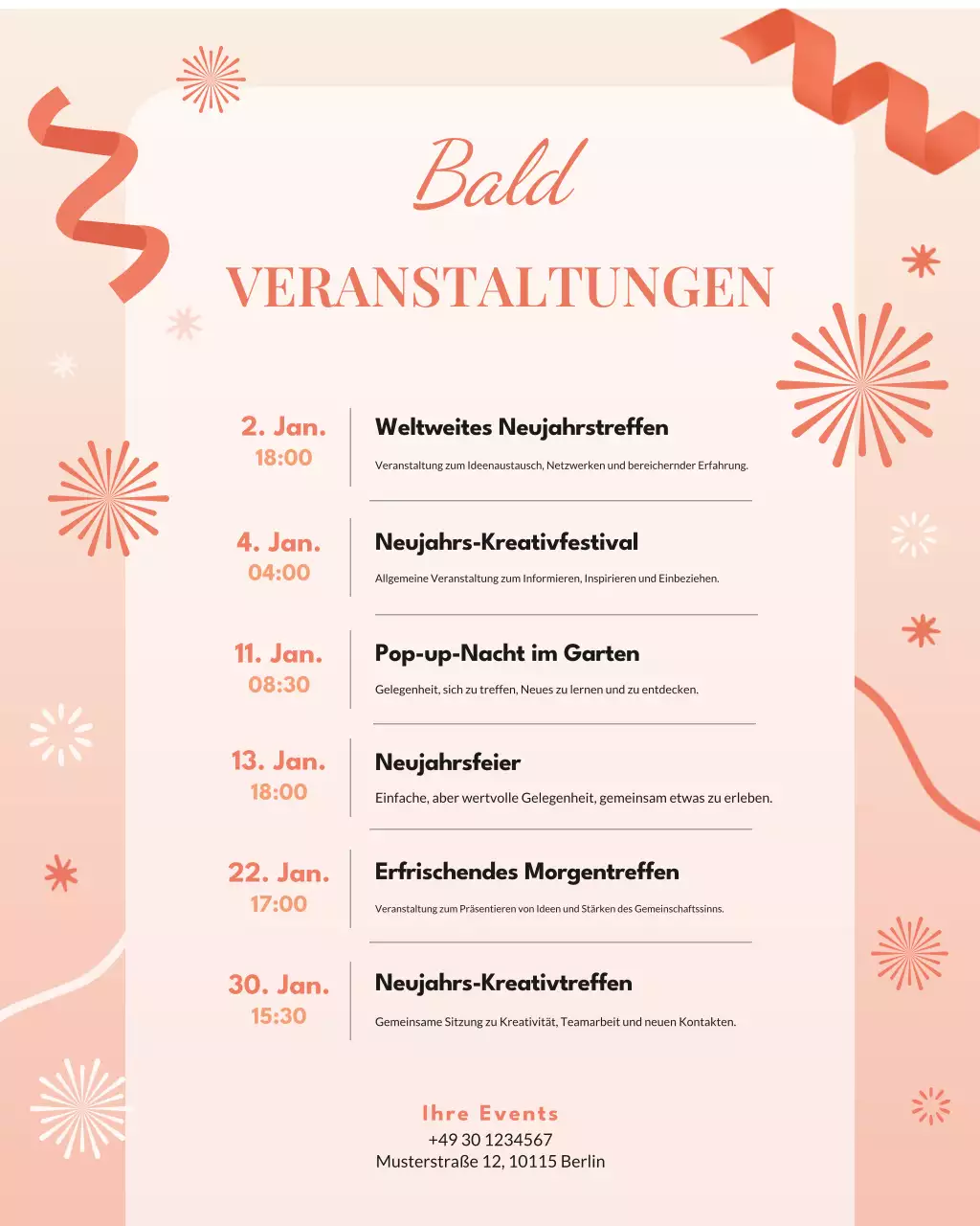 Ankündigung eines Events von Coral Modern auf Instagram