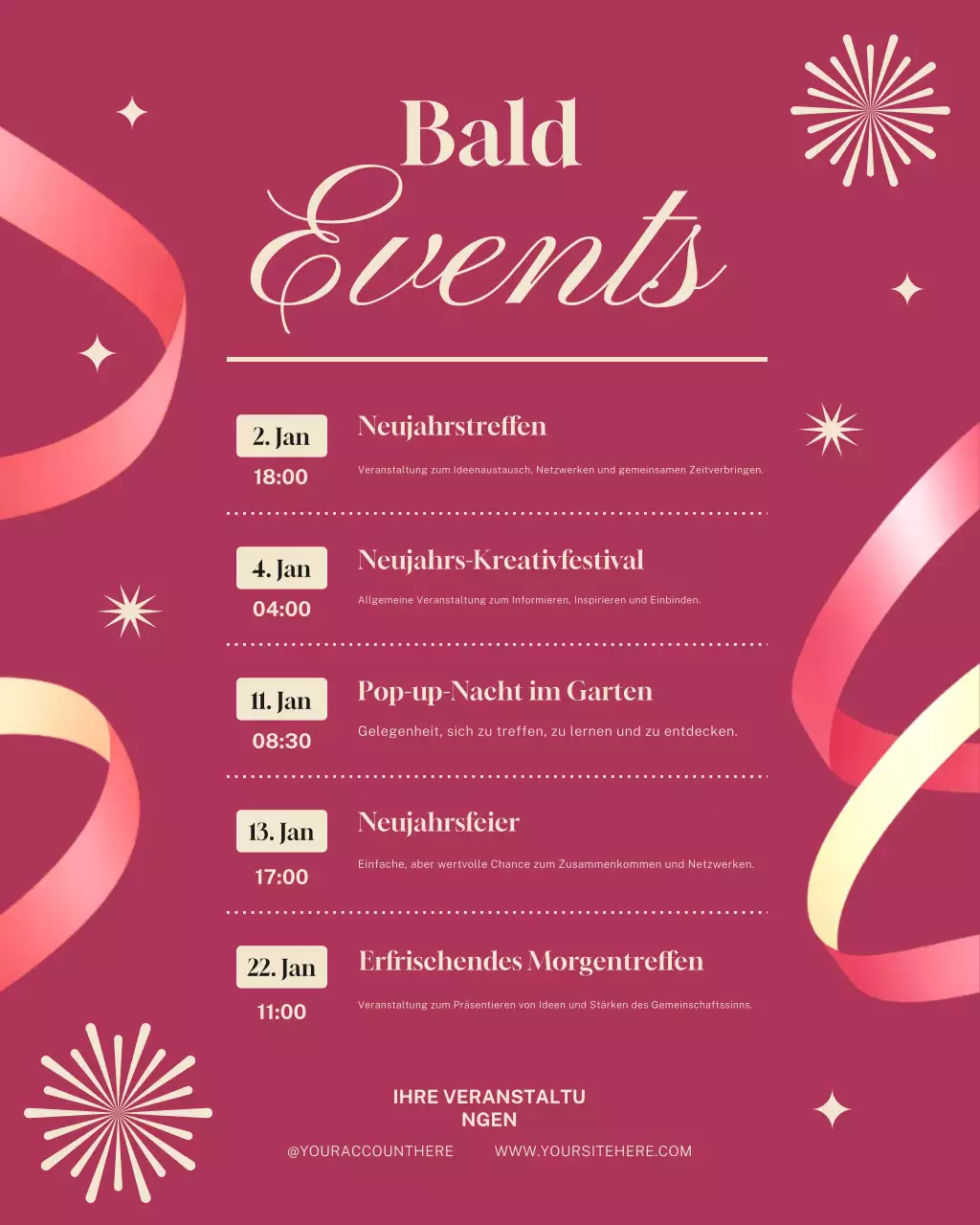 Pink Modern Event-Ankündigung auf Instagram