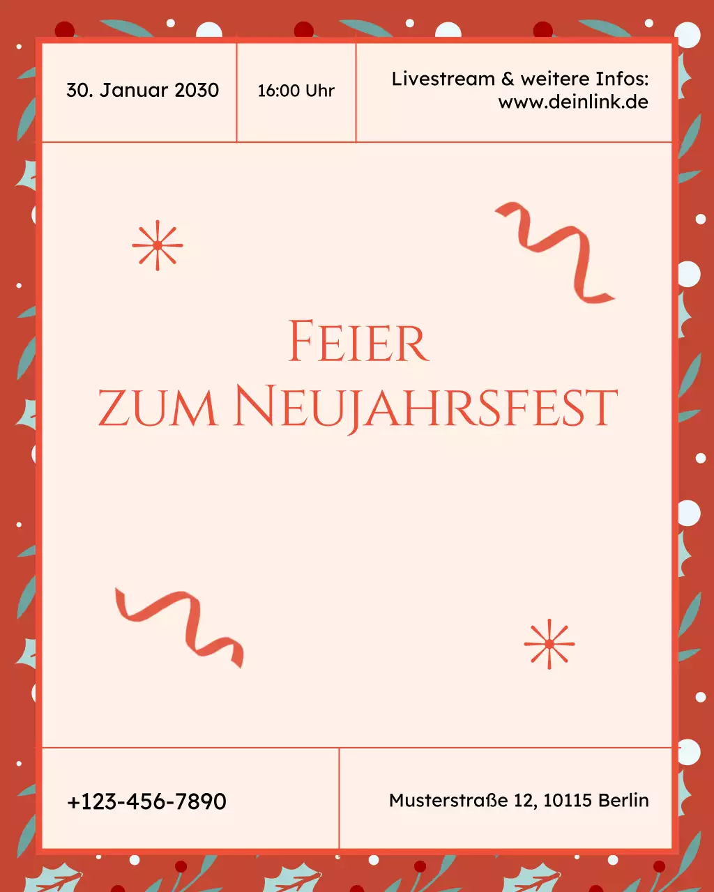 Coral Modern Business Event Instagram Vertikal