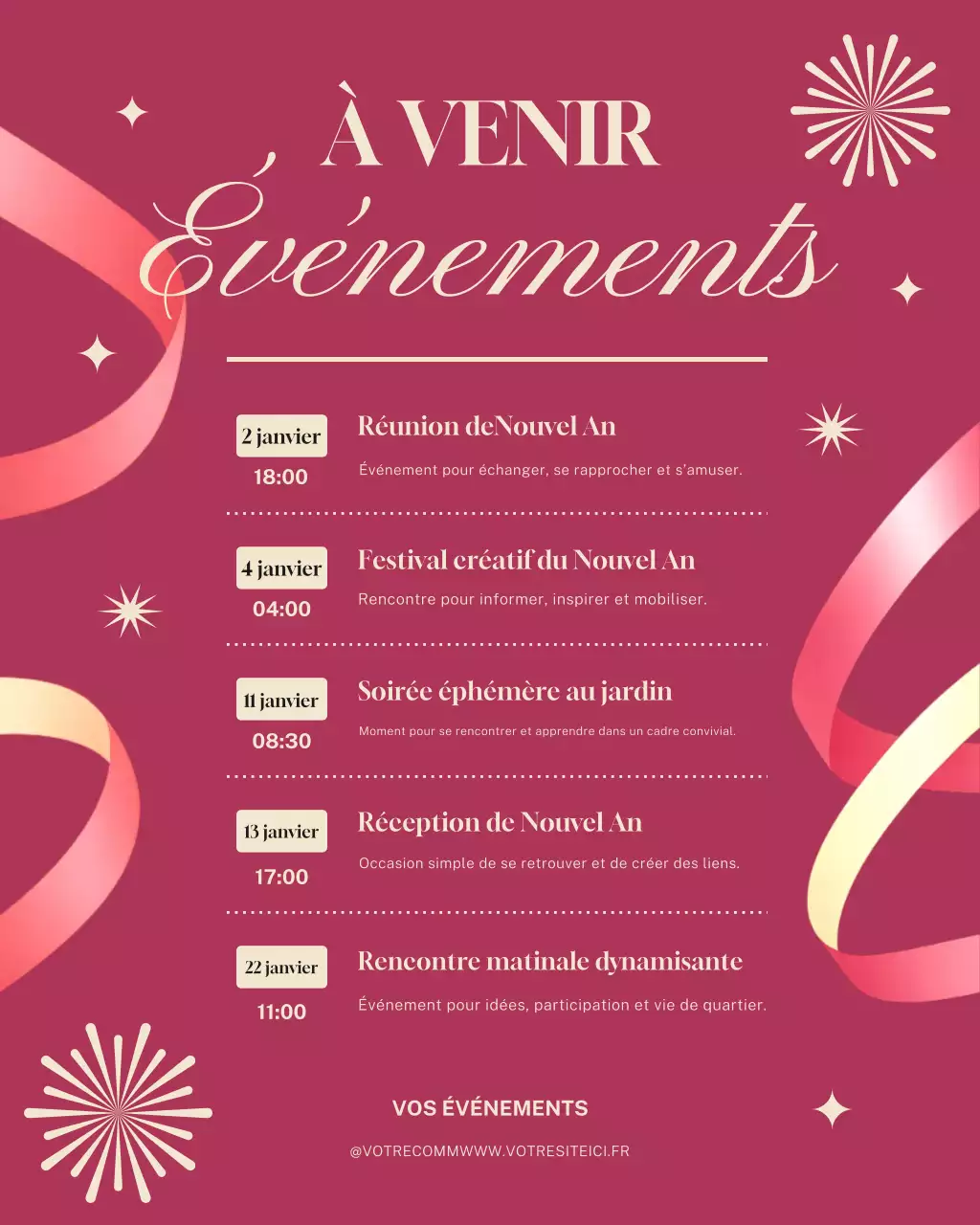 Annonce d'un événement moderne rose sur Instagram