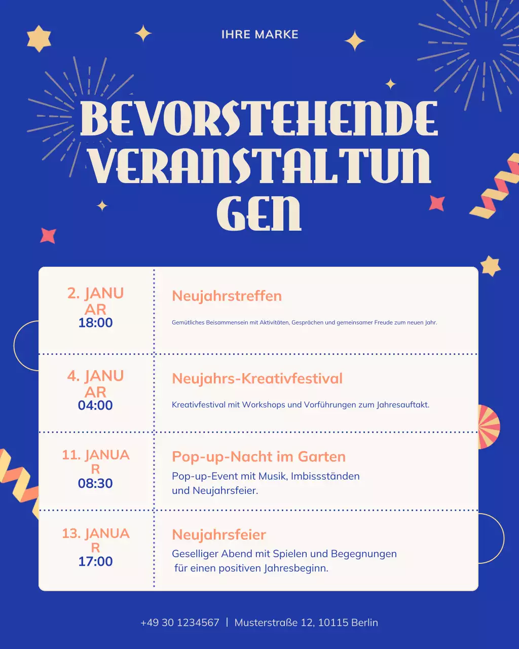 Instagram-Beitrag zum blauen Festtagskalender