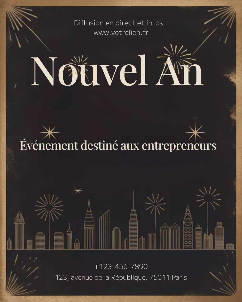 Événement professionnel élégant et noir - Instagram Vertical