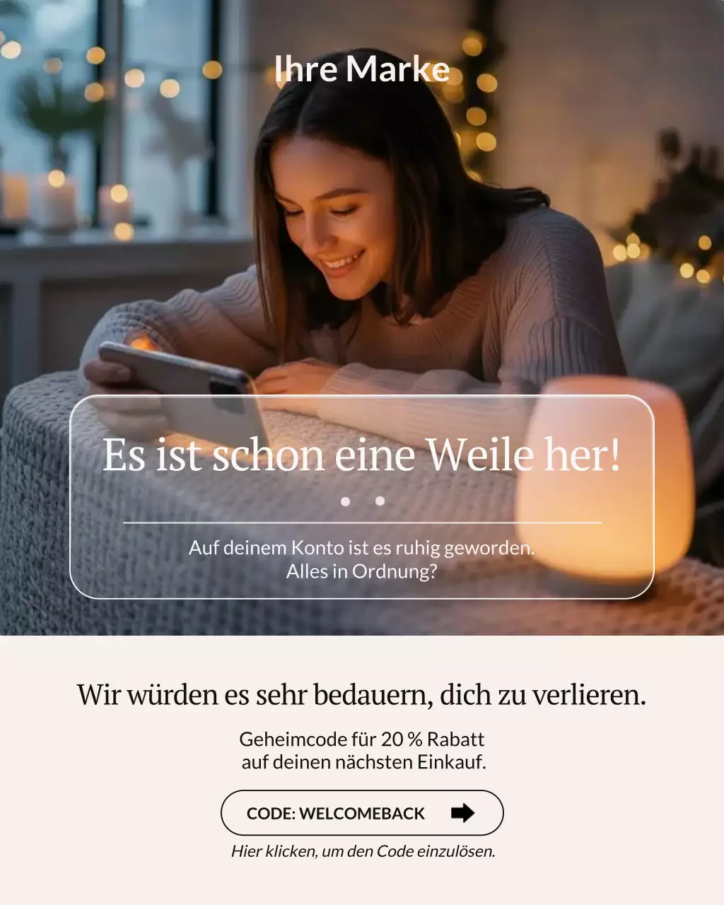 Beige Modern Kundenaktion