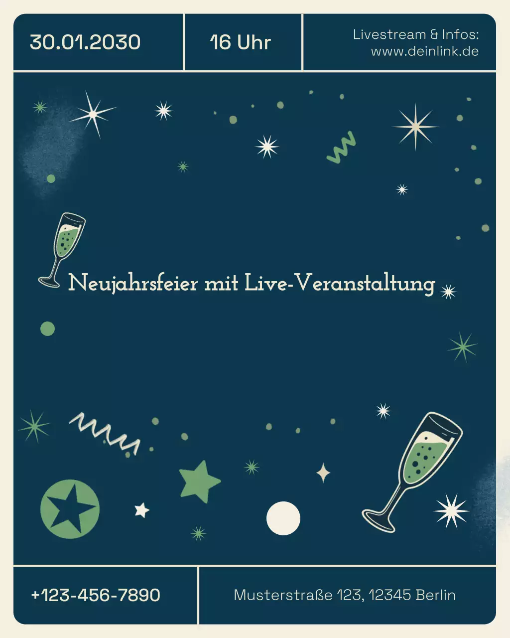 Retro Business Live Event Instagram Vertikal