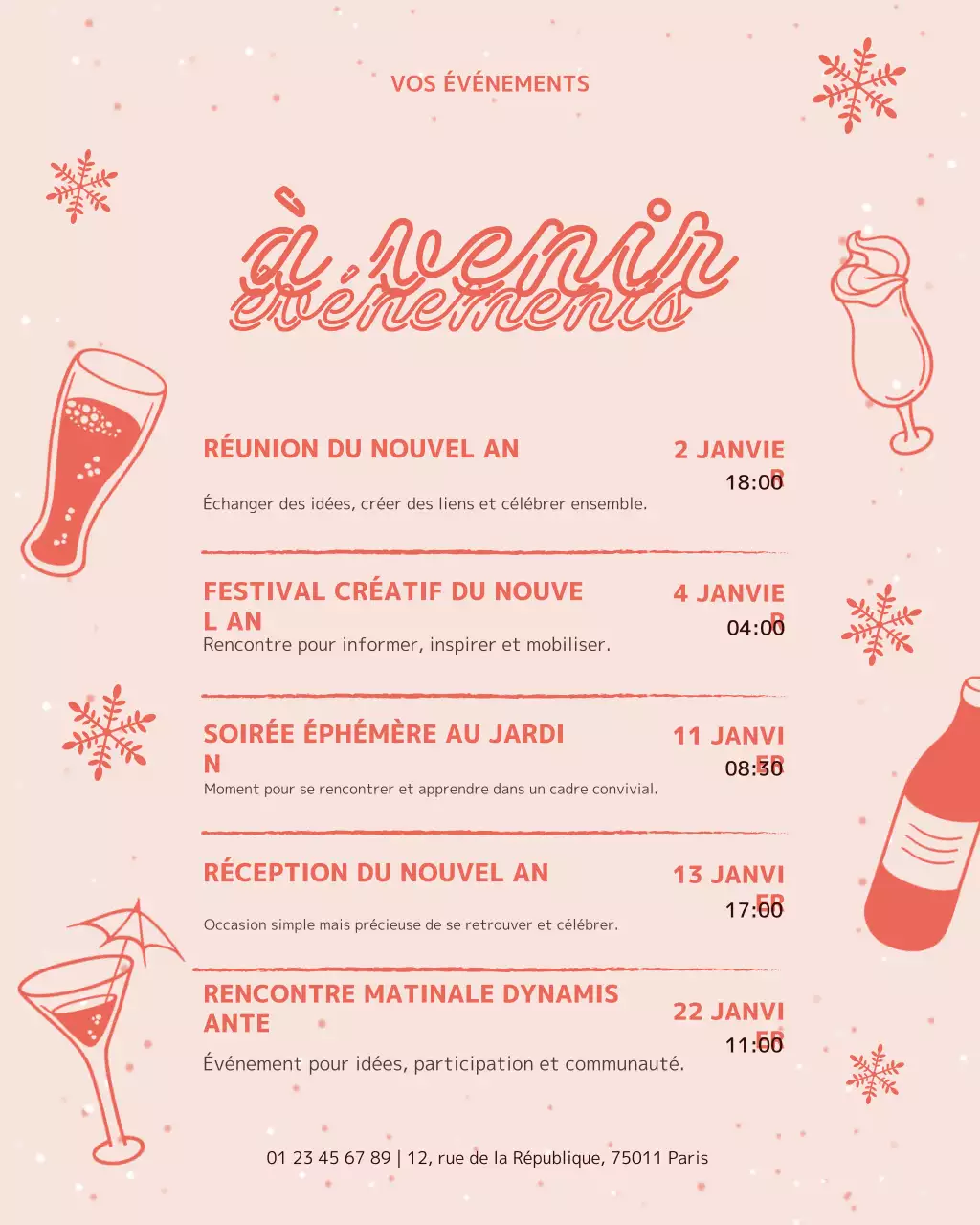 Annonce de l'événement Coral Modern sur Instagram