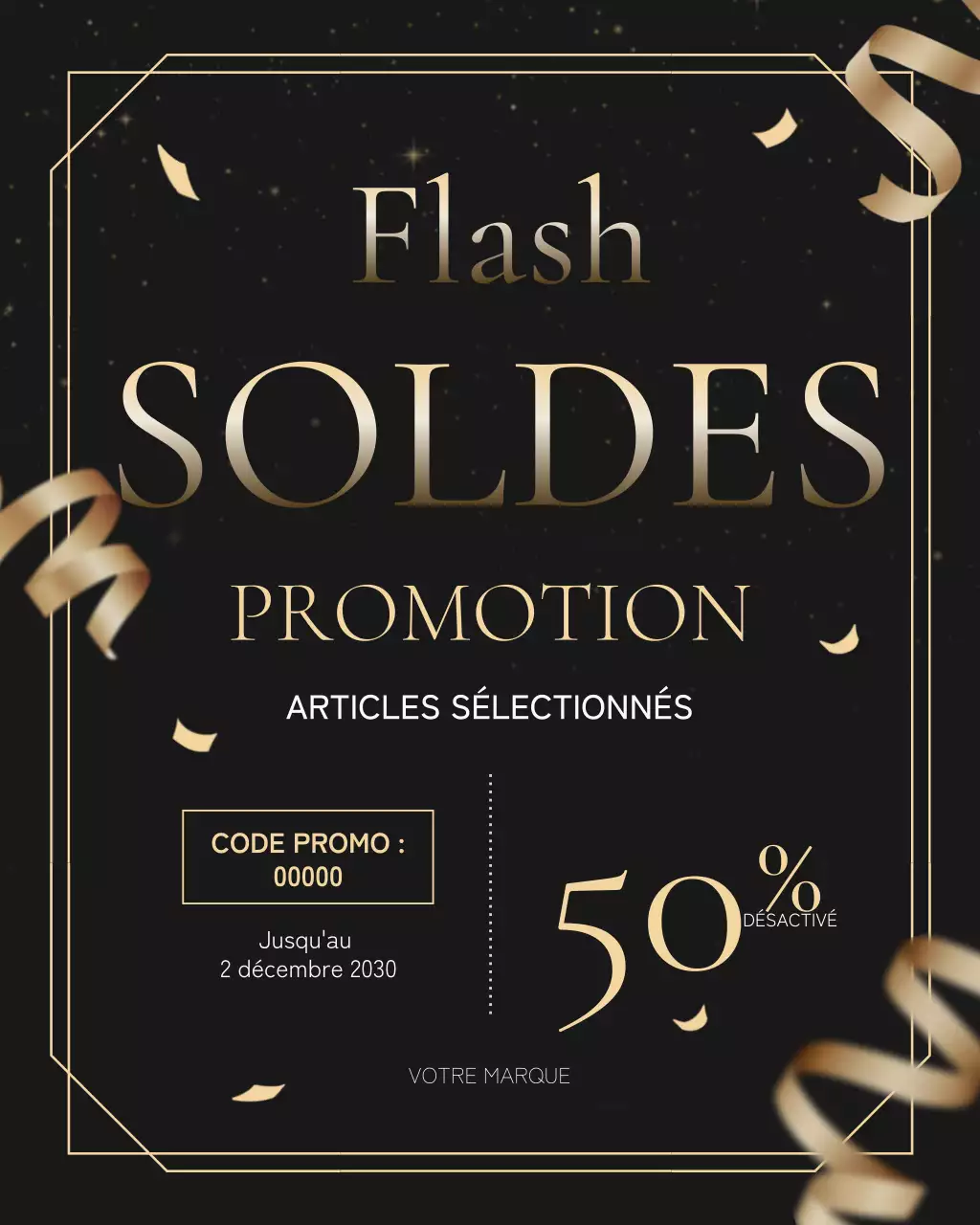 Promotion Black Modern Sale sur Instagram
