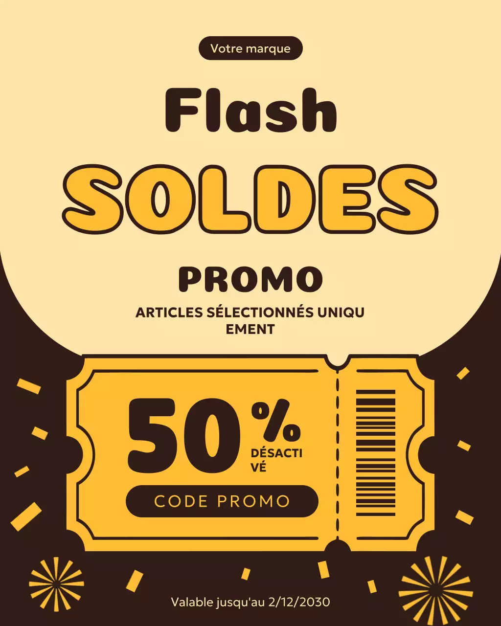 Promotion des soldes Orange Retro - Publication Instagram